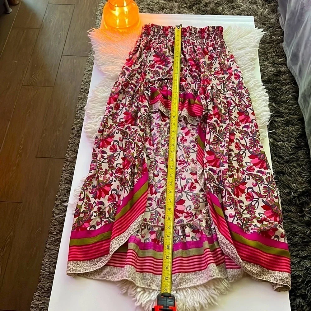 π₯What's Hot!!π₯Super cute High-Low Gypsy Boho Peasant Skirt! Sz SπββοΈποΈπ - Picture 8 of 15